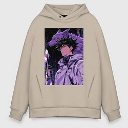 Мужское худи оверсайз Магическая битва Мэгуми Фусигуро волк