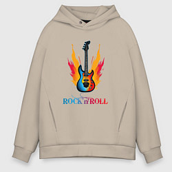 Мужское худи оверсайз Rocknroll grunge