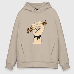 Мужское худи оверсайз День победы - 9 мая: Георгиевская ленточка