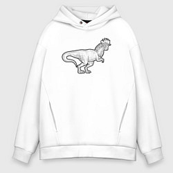 Мужское худи оверсайз Петух динозавр