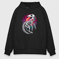 Мужское худи оверсайз Скелет динозавра