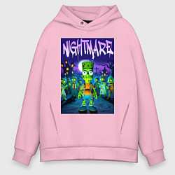 Мужское худи оверсайз Zombie Bart Simpson - nightmare