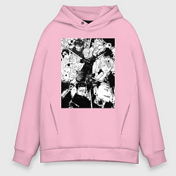 Мужское худи оверсайз Магическая битва Юдзи Итадори Мэгуми Фусигуро