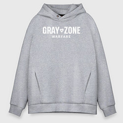 Мужское худи оверсайз Gray zone warfare logo