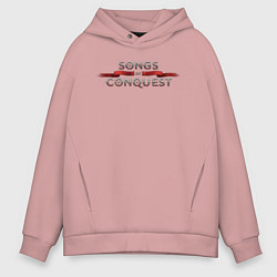 Мужское худи оверсайз Songs of conquest logo