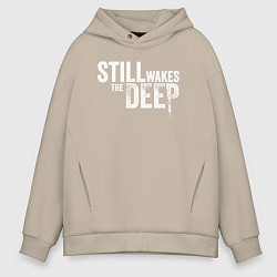 Мужское худи оверсайз Still wakes the deep logo