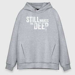 Мужское худи оверсайз Still wakes the deep logo