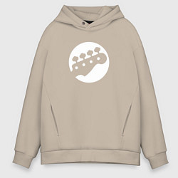 Мужское худи оверсайз Голова бас-гитары