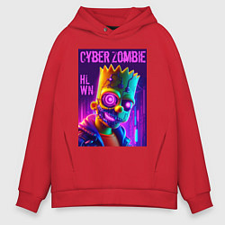 Мужское худи оверсайз Bart Simpson cyber zombie - halloween ai art