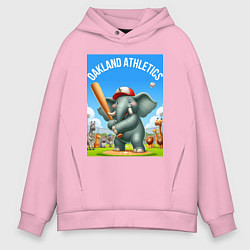 Мужское худи оверсайз Elephant - batter Oakland Athletics