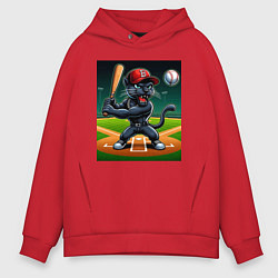 Мужское худи оверсайз Пантера - баттер бейсбольной команды