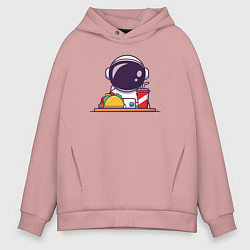 Мужское худи оверсайз Космический фастфуд