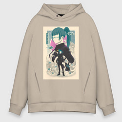 Мужское худи оверсайз Магическая битва Маки Дзэнин маг