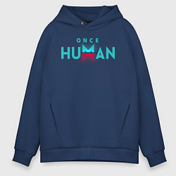 Мужское худи оверсайз Once human logo