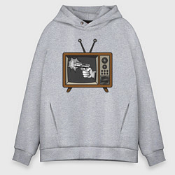 Толстовка оверсайз мужская TV shot, цвет: меланж