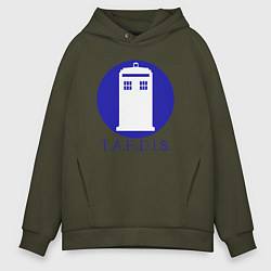 Мужское худи оверсайз Blue tardis