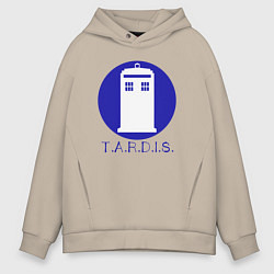 Мужское худи оверсайз Blue tardis