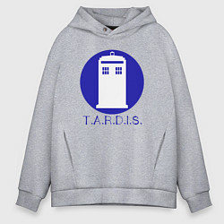 Мужское худи оверсайз Blue tardis