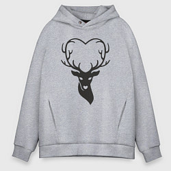 Мужское худи оверсайз Love deer