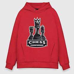 Мужское худи оверсайз Шахматный чемпионат