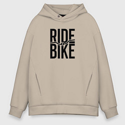 Мужское худи оверсайз Black ride bike