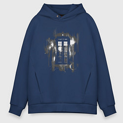 Мужское худи оверсайз Tardis grey