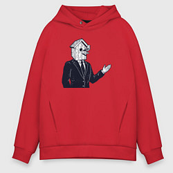 Мужское худи оверсайз Человек скворечник