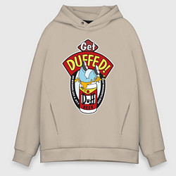 Мужское худи оверсайз Duff beer with Homer