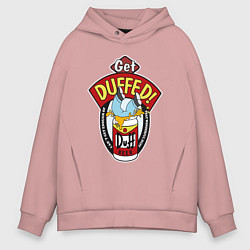 Мужское худи оверсайз Duff beer with Homer