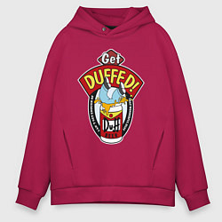 Мужское худи оверсайз Duff beer with Homer