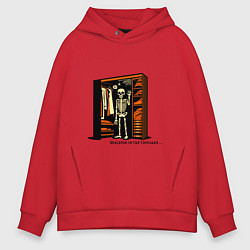 Мужское худи оверсайз Скелет в шкафу