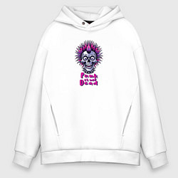 Мужское худи оверсайз Череп панка анархиста