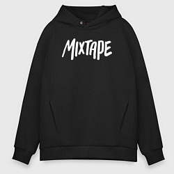 Толстовка оверсайз мужская Mixtape logo, цвет: черный