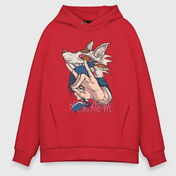 Мужское худи оверсайз Человек-бензопила Аки Хаякава лис