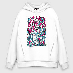 Мужское худи оверсайз Магическая битва Итадори х Сукуна неон