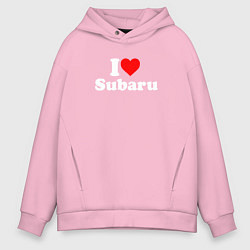 Мужское худи оверсайз I love Subaru sport