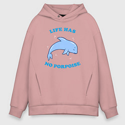 Мужское худи оверсайз Life has no porpoise