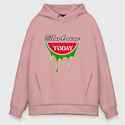 Мужское худи оверсайз Долька арбуза и надпись