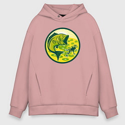 Мужское худи оверсайз Рыбка и лягушка