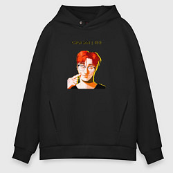 Толстовка оверсайз мужская Choi San Ateez, цвет: черный