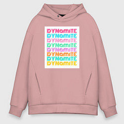 Толстовка оверсайз мужская BTS Dynamite, цвет: пыльно-розовый