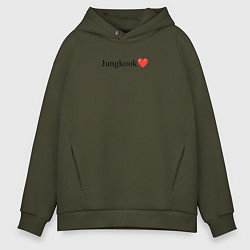 Толстовка оверсайз мужская BTS Jungkook, цвет: хаки