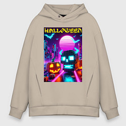 Мужское худи оверсайз Minecraft and halloween- vaporwave