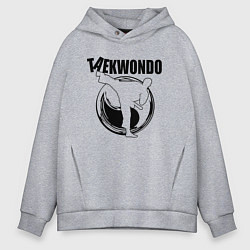 Мужское худи оверсайз Тхэквондо удар ногой