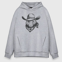 Мужское худи оверсайз Опоссум ковбой