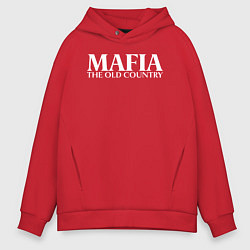 Толстовка оверсайз мужская Mafia the old country logo, цвет: красный