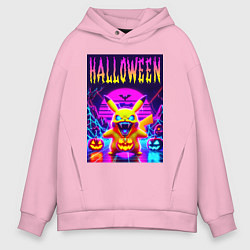 Мужское худи оверсайз Pikachu - halloween vaporwave