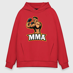 Толстовка оверсайз мужская Fighter MMA, цвет: красный