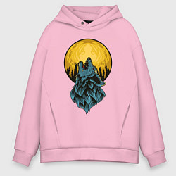 Мужское худи оверсайз Крутой волк