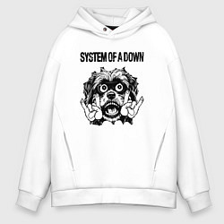 Мужское худи оверсайз System of a Down - rock dog